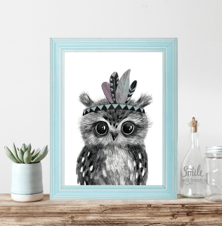 Малыш совенок-индеец