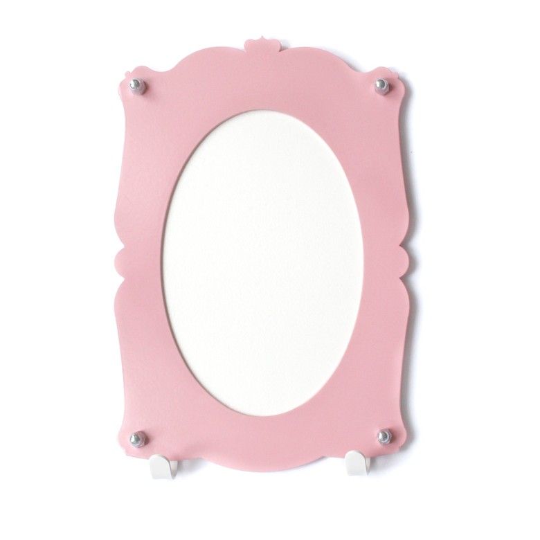 Розовая фигурная рамка