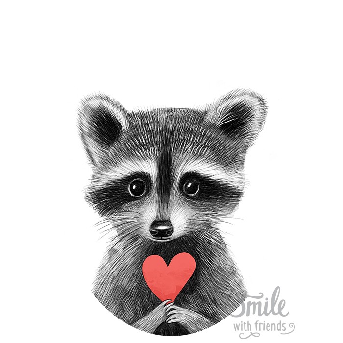 Малыш енотик - для мультирамки