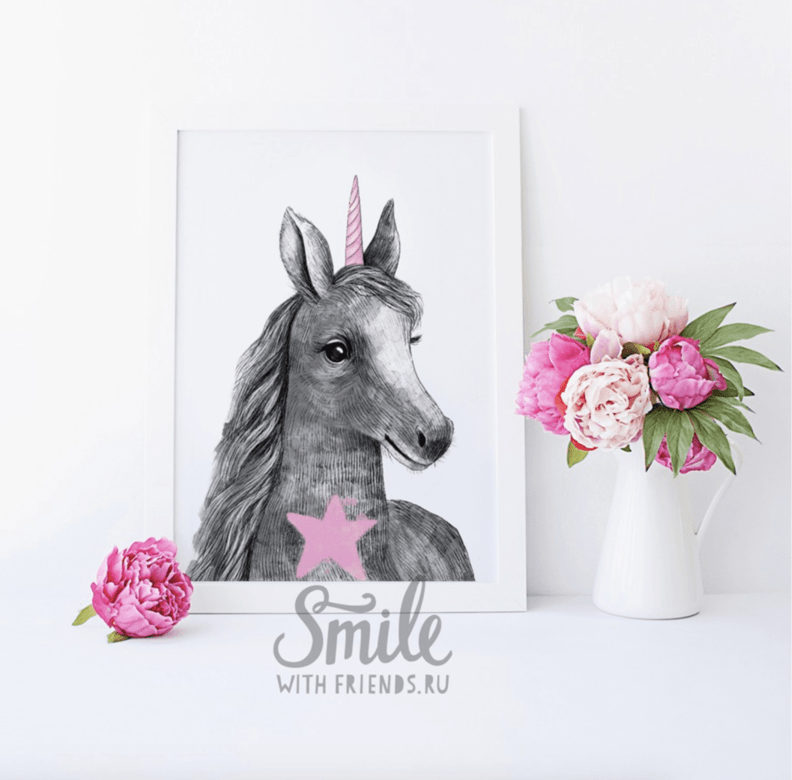 Малышка единорог