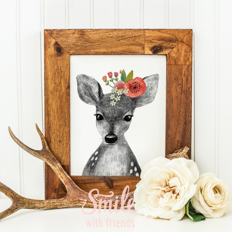 Малышка олененок