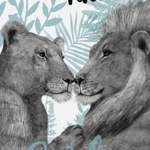 Постер семья львов Счастье вокруг нас купить в интернет магазине