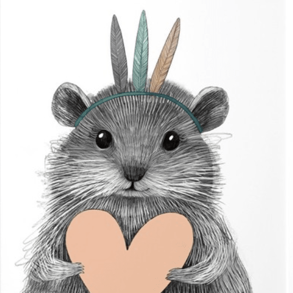 Постер Малыш хомячок - индеец купить в интернет магазине