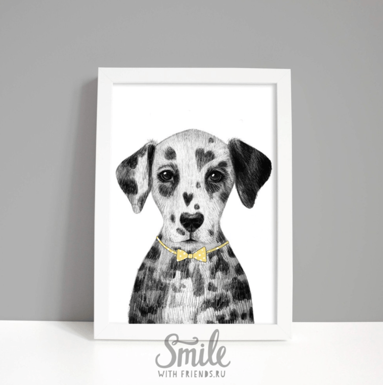 Далматин с галстуком-бабочкой