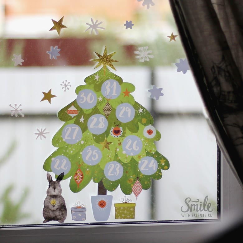 Адвент стикеры - 10 дней ожидания нового года