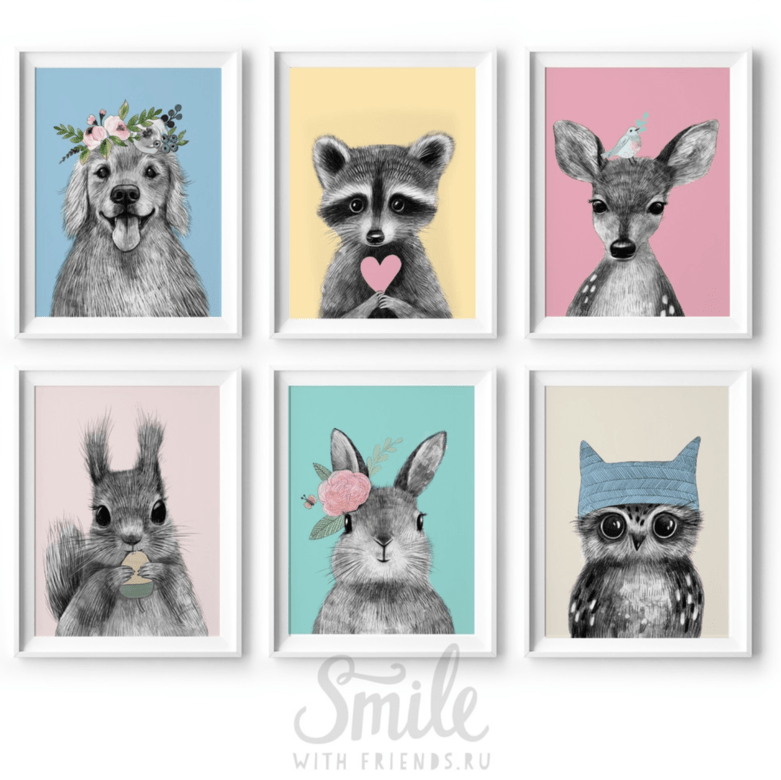 Малыши в ярких тонах - набор