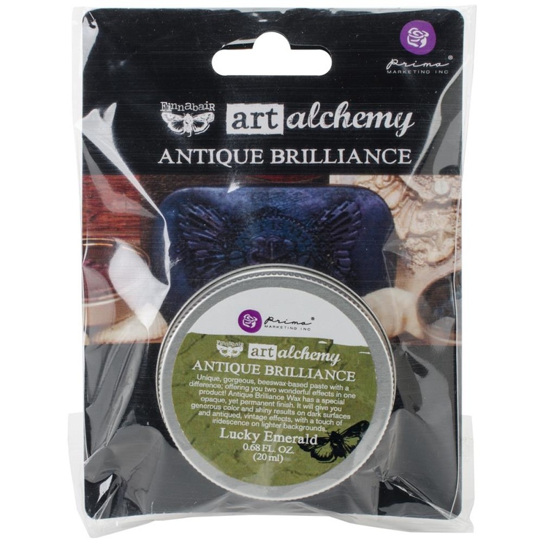 Воск Lucky Emerald Finnabair Art Alchemy Antique Brilliance Wax .68 Fluid Ounc