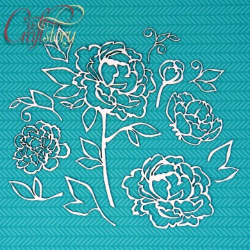 Чипборд Пионы