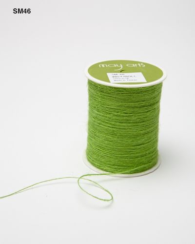 Джутовый шнур ворсистый 1мм Parrot Green May Arts
