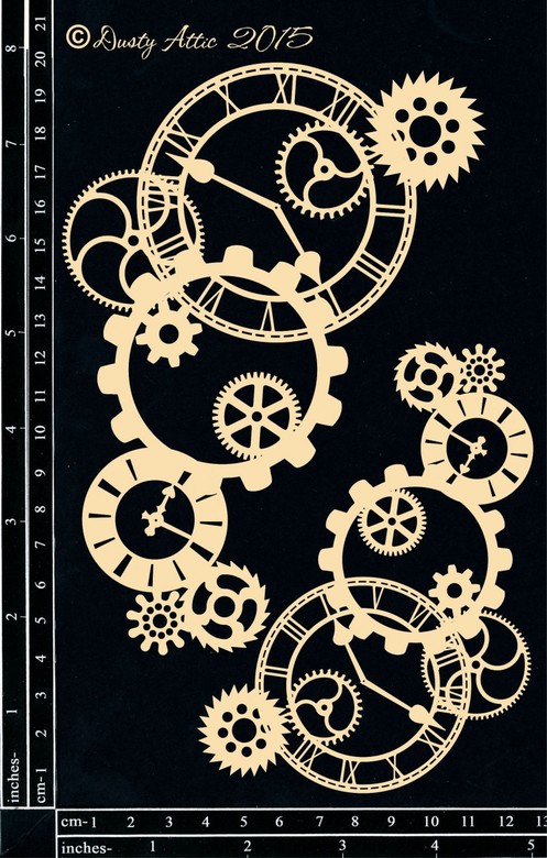 Чипборд 21*13см Cog Cluster Dusty Attic