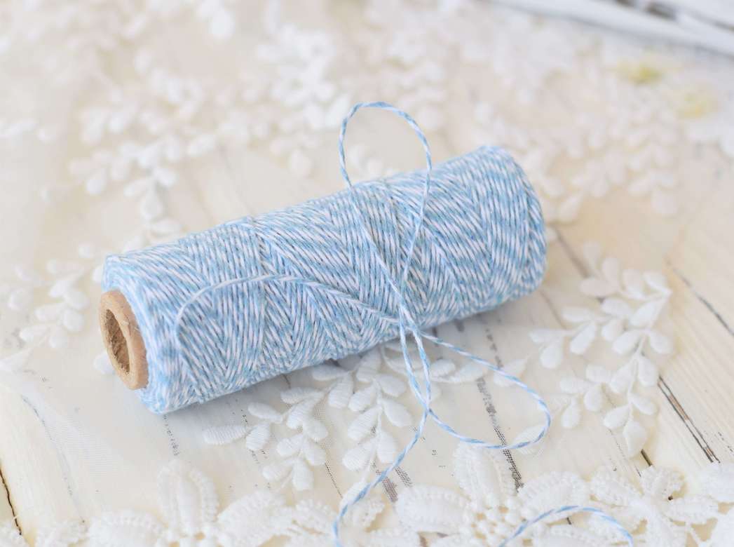 Шнур твайн White/Blue 1мм - 5м (Китай)