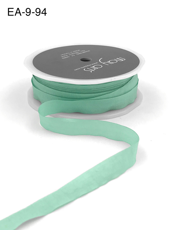 Шелковая лента 1.3см Robin's Egg Blue Faux Silk/Wrinkled Ribbon May Arts