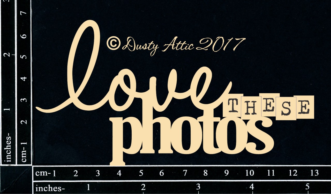 Чипборд Love These Photos Dusty Attic