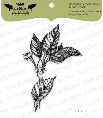 Штамп "Sprigs of leaves and blooms" Lesia Zgharda Design