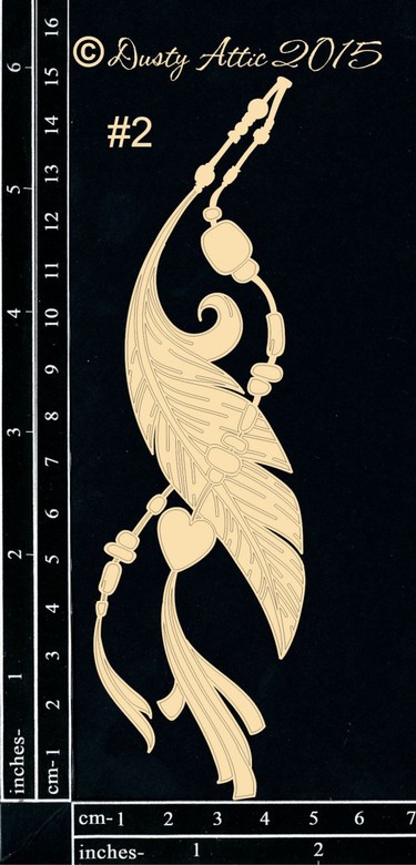 Чипборд Feather Charms #2 Dusty Attic