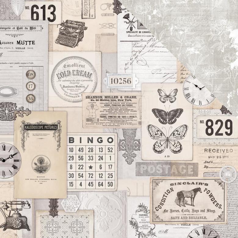 Лист двусторонней бумаги Pen & Ink Collection Kaisercraft