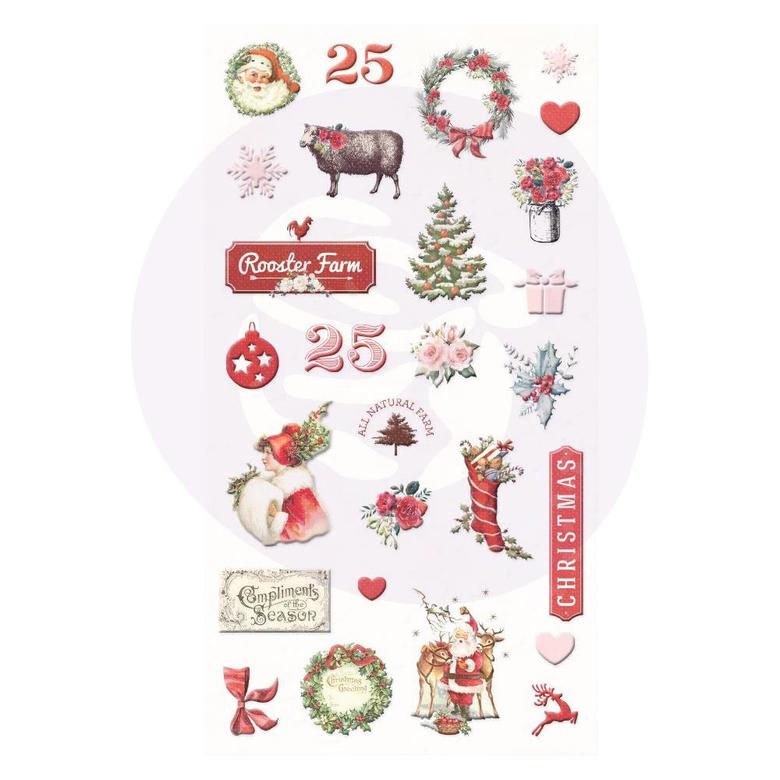 Объемные наклейки Christmas In The Country Puffy Stickers 27/Pkg