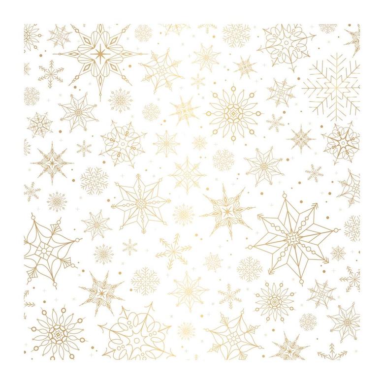Калька 30*30см Snow Flakes W/Gold Foil Together For Christmas Specialty Vellum 12"X12"