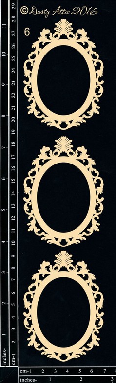 Чипборд ATC Frame Set #6 Dusty Attic