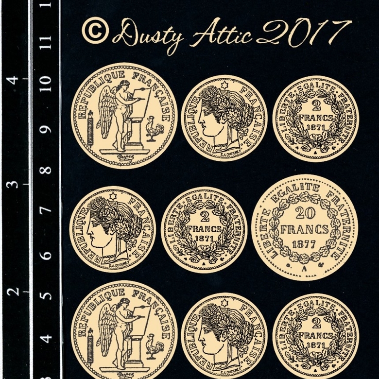 Чипборд mini Old Coins Dusty Attic