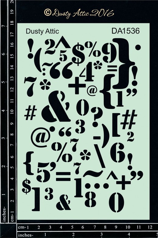 Трафарет 12*18 см Keyboard Jumble Dusty Attic