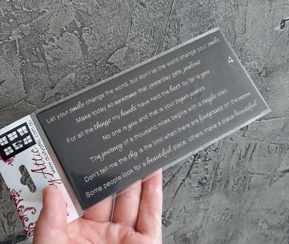 Чипборд Quoted Sentiments #4 Black Dusty Attic