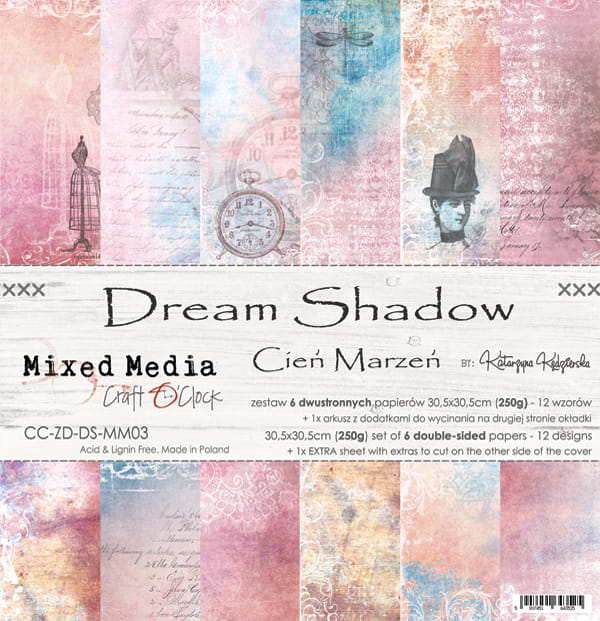 Набор бумаги 30.5*30.5см Dream Shadow 6 двусторонних листов Craft O'Clock