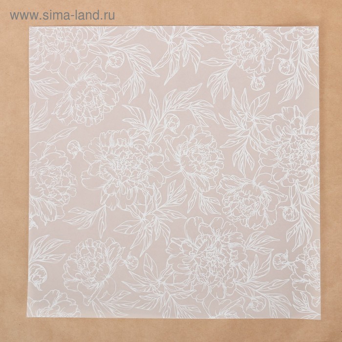 Калька декоративная «Пионы» , 30.5 х 30.5 см Арт Узор