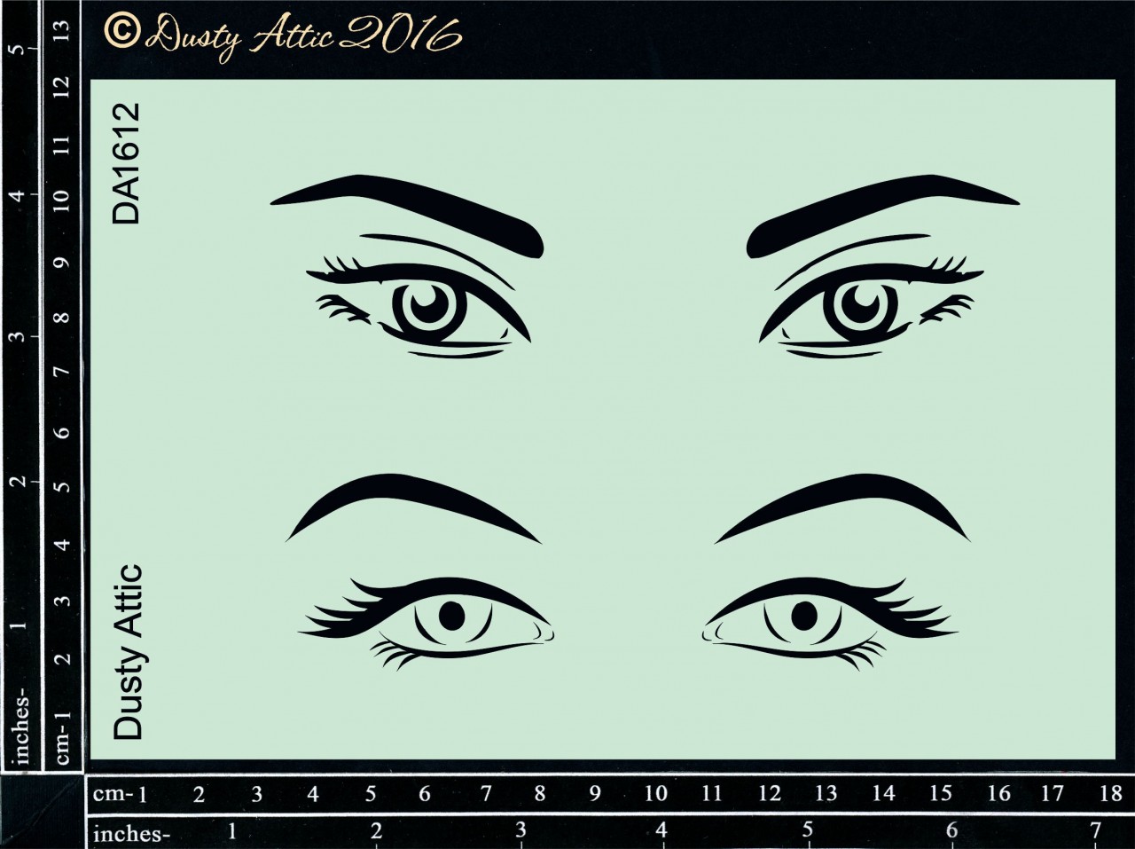 Трафарет 12*18 см Eyes Dusty Attic