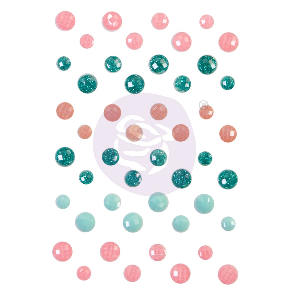 Декоративные стразы Assorted Dots 48/Pkg Prima Marketing Surfoard Collection Say It In Crystals