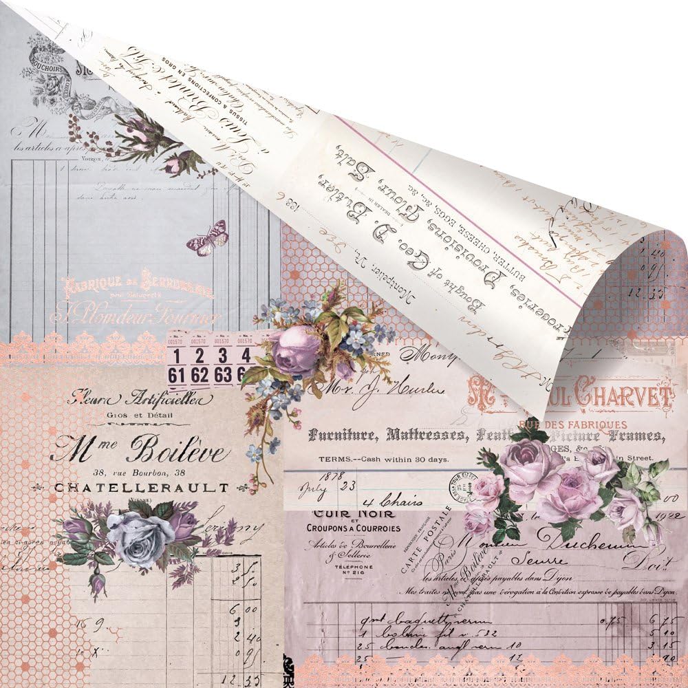 Лист двусторонней бумаги Prima Marketing Lavender-12x12 Paper Through The Years