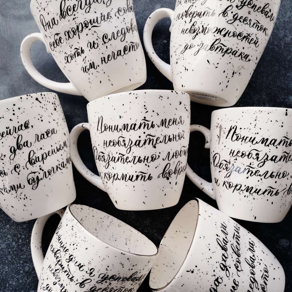 Кружка "Алиса в стране чудес" с платиной