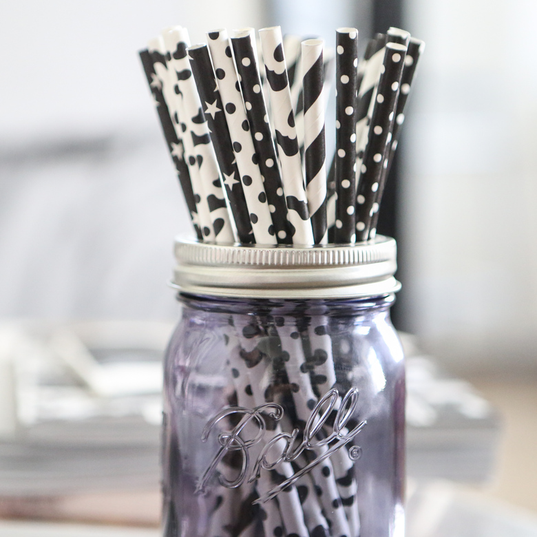 Трубочки "Микс черно-белый"