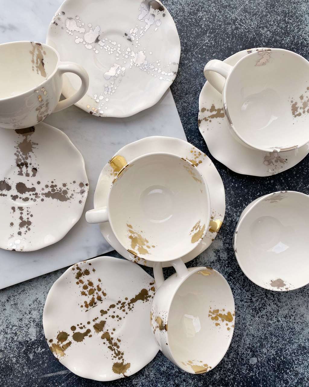 Чайная пара "Кляксы"