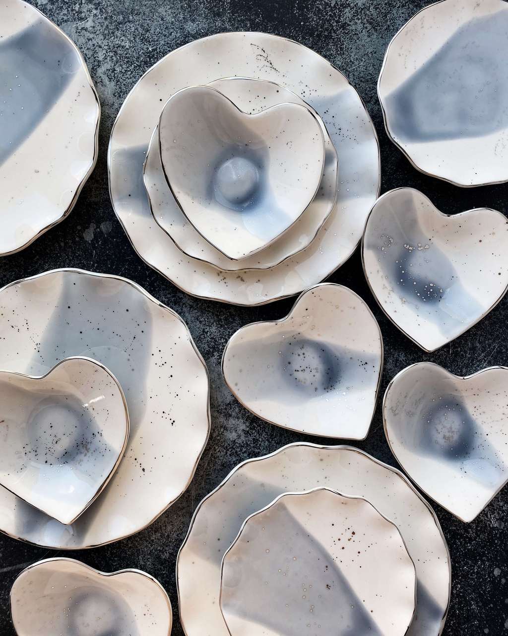 Серия тарелок и блюдец "Графит"