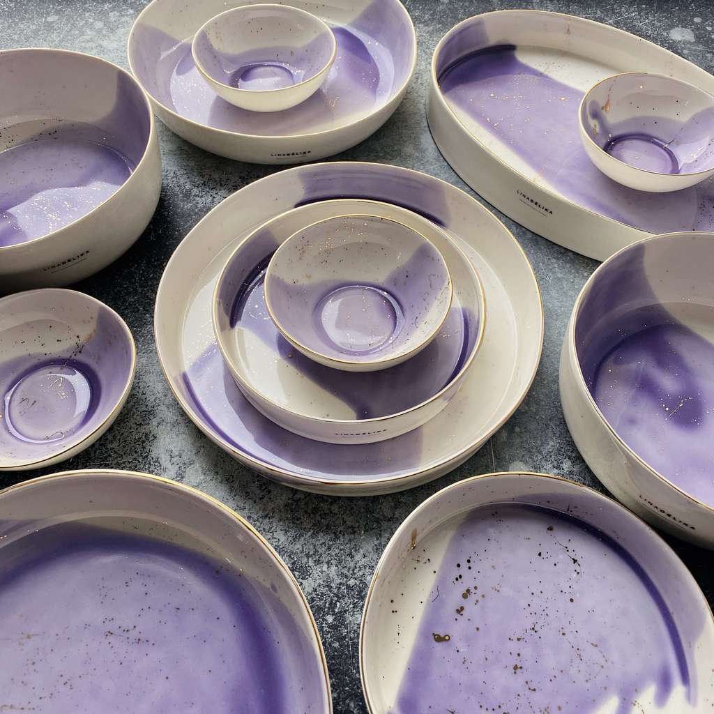 Серия глубоких тарелок и блюд "Аметист"