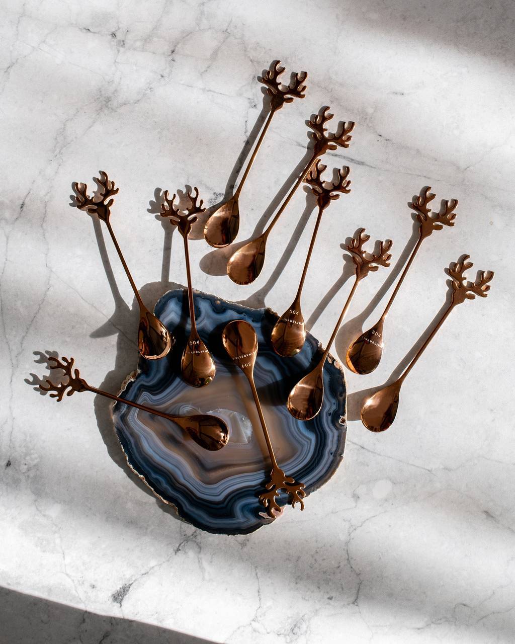 Ложка "Лось" бронзового цвета