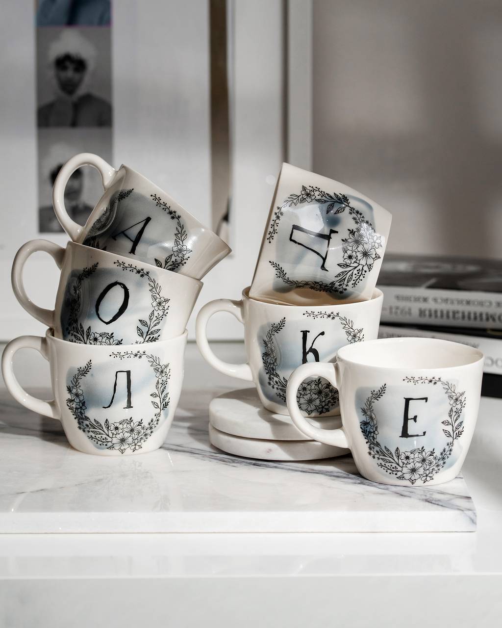 Маленькая кружка с монограммой