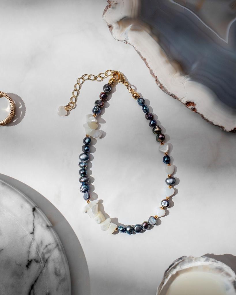 Браслет на ногу из натуральных камней