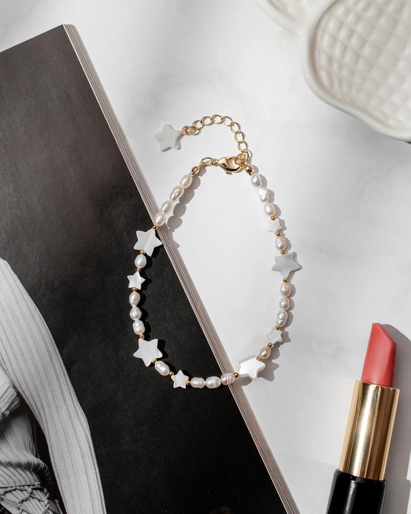 Браслет на ногу из натуральных камней