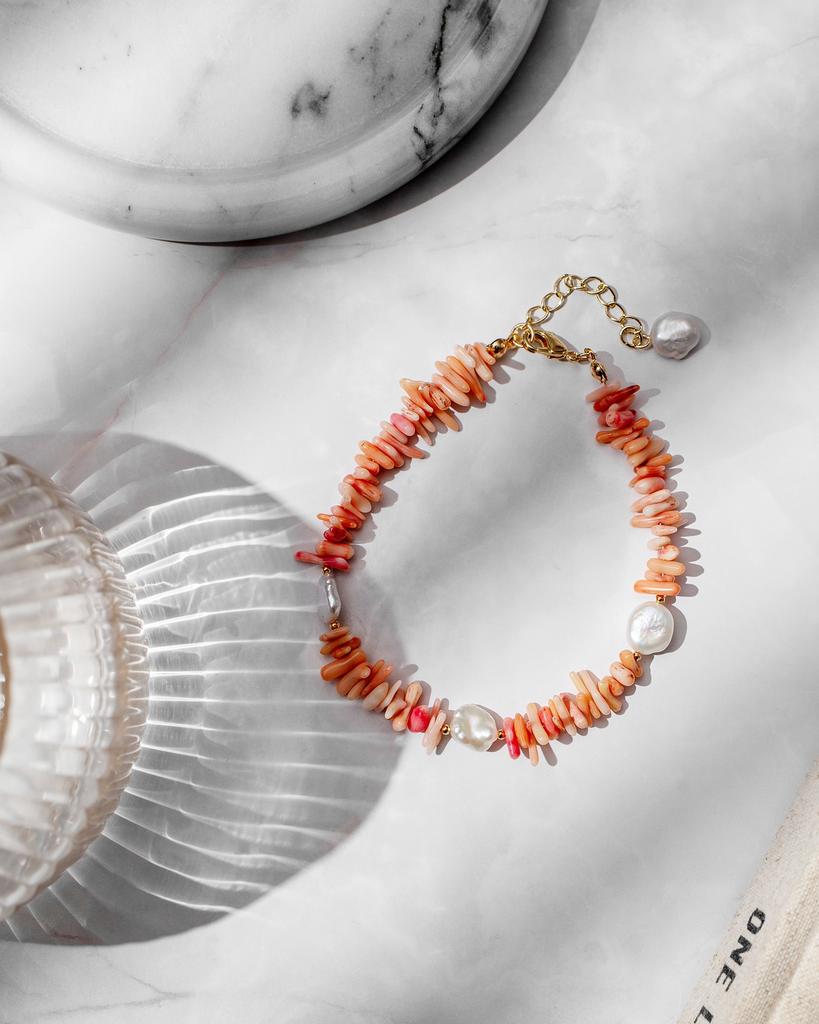 Браслет на ногу из натуральных камней