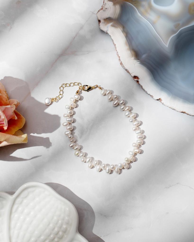 Браслет на ногу из натуральных камней