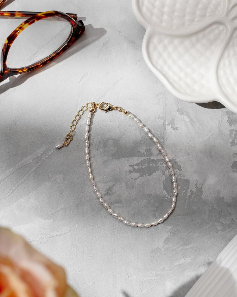 Браслет на ногу из натуральных камней