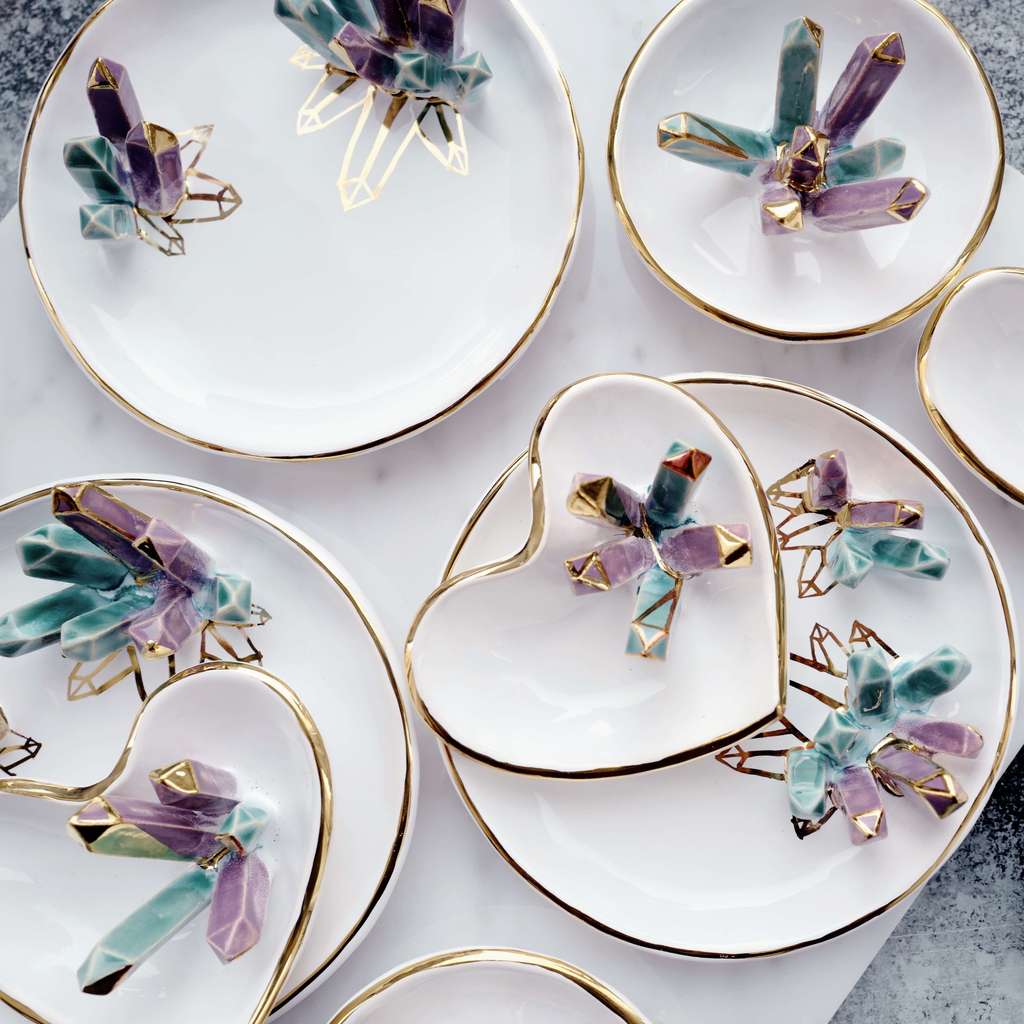 Блюдца "Кристаллы"