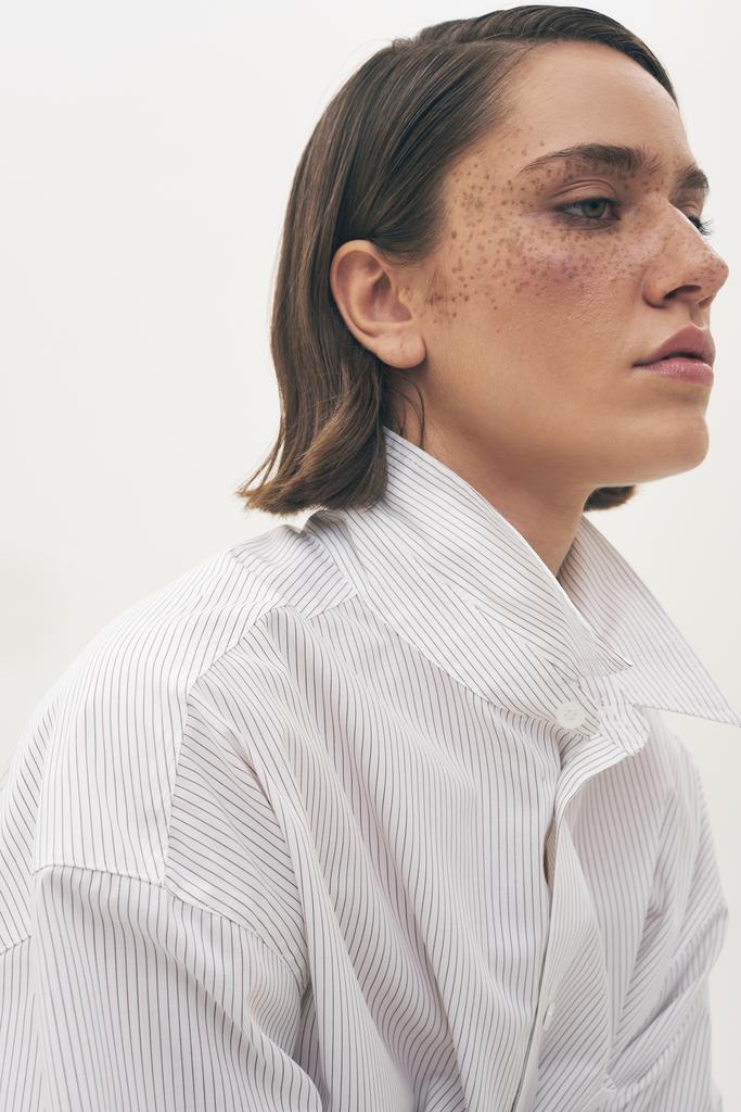 Рубашка в полоску (коричневую) unisex