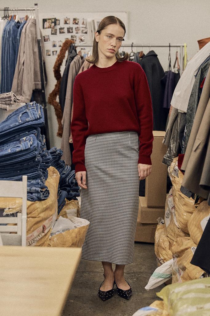 Юбка карандаш в клетку