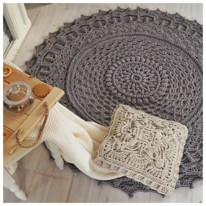 Видео мастер-класс ковра "Ловец снов" (+текстовое описание+ схемы)