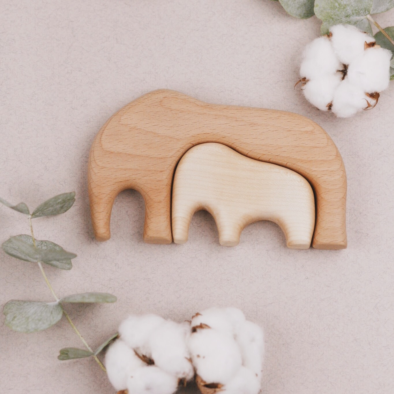 Мини-пазл "Слоны"