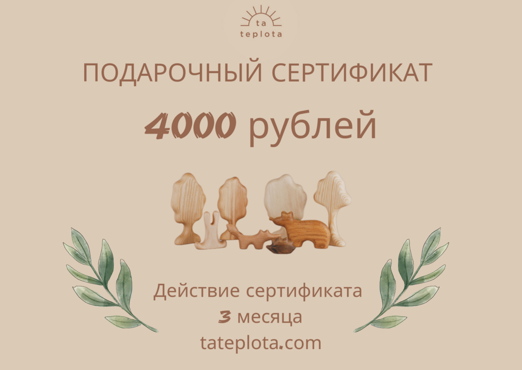Подарочный сертификат 4000