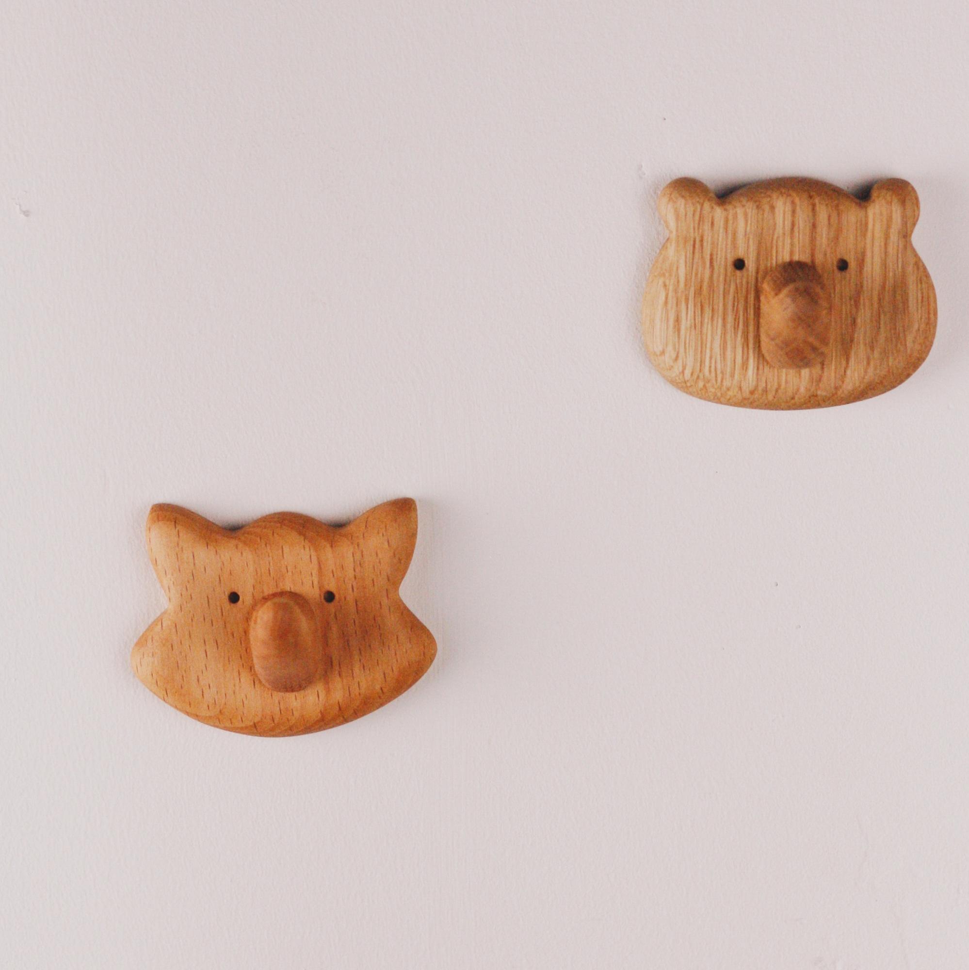 Крючки деревянные самоклеящиеся "Лес" - 2 шт.